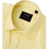 Alimens & Gentle Mens Short Sleeve Dress Shirts Wrinkle Free Solid Casual Button Down Shirts with Pocket(Light Yellow)