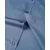 Alimens & Gentle Mens Short Sleeve Dress Shirts Wrinkle Free Solid Casual Button Down Shirts with Pocket(Misty Blue)