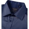 Alimens & Gentle Mens Short Sleeve Dress Shirts Wrinkle Free Solid Casual Button Down Shirts with Pocket(Navy)
