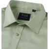 Alimens & Gentle Mens Short Sleeve Dress Shirts Wrinkle Free Solid Casual Button Down Shirts with Pocket(Sage Green)