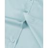 Alimens & Gentle Mens Short Sleeve Dress Shirts Wrinkle Free Solid Casual Button Down Shirts with Pocket(Sky Blue)