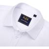 Alimens & Gentle Mens Short Sleeve Dress Shirts Wrinkle Free Solid Casual Button Down Shirts with Pocket(White)