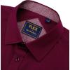Alimens & Gentle Mens Short Sleeve Dress Shirts Wrinkle Free Solid Casual Button Down Shirts with Pocket(Wine Red)