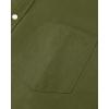 Alimens & Gentle Men’s Short Sleeve Oxford Shirt Regular Fit Button Down Collar Shirts with Pocket(Army Green)