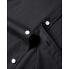Alimens & Gentle Men’s Short Sleeve Oxford Shirt Regular Fit Button Down Collar Shirts with Pocket(Black)