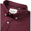 Alimens & Gentle Men’s Short Sleeve Oxford Shirt Regular Fit Button Down Collar Shirts with Pocket(Burgundy)