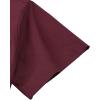 Alimens & Gentle Men’s Short Sleeve Oxford Shirt Regular Fit Button Down Collar Shirts with Pocket(Burgundy)