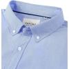Alimens & Gentle Men’s Short Sleeve Oxford Shirt Regular Fit Button Down Collar Shirts with Pocket(Classic Blue)