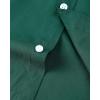 Alimens & Gentle Men’s Short Sleeve Oxford Shirt Regular Fit Button Down Collar Shirts with Pocket(Dark Green)