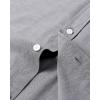 Alimens & Gentle Men’s Short Sleeve Oxford Shirt Regular Fit Button Down Collar Shirts with Pocket(Dark Grey)