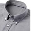 Alimens & Gentle Men’s Short Sleeve Oxford Shirt Regular Fit Button Down Collar Shirts with Pocket(Dark Grey)
