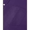Alimens & Gentle Men’s Short Sleeve Oxford Shirt Regular Fit Button Down Collar Shirts with Pocket(Dark Purple)