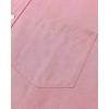 Alimens & Gentle Men’s Short Sleeve Oxford Shirt Regular Fit Button Down Collar Shirts with Pocket(Dull Pink)