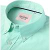 Alimens & Gentle Men’s Short Sleeve Oxford Shirt Regular Fit Button Down Collar Shirts with Pocket(Green)