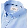 Alimens & Gentle Men’s Short Sleeve Oxford Shirt Regular Fit Button Down Collar Shirts with Pocket(Light Blue)