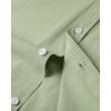 Alimens & Gentle Men’s Short Sleeve Oxford Shirt Regular Fit Button Down Collar Shirts with Pocket(Light Green)