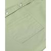 Alimens & Gentle Men’s Short Sleeve Oxford Shirt Regular Fit Button Down Collar Shirts with Pocket(Light Green)