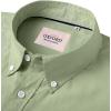 Alimens & Gentle Men’s Short Sleeve Oxford Shirt Regular Fit Button Down Collar Shirts with Pocket(Light Green)