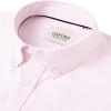 Alimens & Gentle Men’s Short Sleeve Oxford Shirt Regular Fit Button Down Collar Shirts with Pocket(Light Pink)