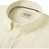 Alimens & Gentle Men’s Short Sleeve Oxford Shirt Regular Fit Button Down Collar Shirts with Pocket(Light Yellow)