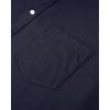 Alimens & Gentle Men’s Short Sleeve Oxford Shirt Regular Fit Button Down Collar Shirts with Pocket(Navy Blue)