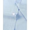 Alimens & Gentle Men’s Short Sleeve Oxford Shirt Regular Fit Button Down Collar Shirts with Pocket(Pale Blue)