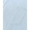 Alimens & Gentle Men’s Short Sleeve Oxford Shirt Regular Fit Button Down Collar Shirts with Pocket(Pale Blue)