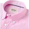 Alimens & Gentle Men’s Short Sleeve Oxford Shirt Regular Fit Button Down Collar Shirts with Pocket(Pink)