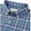 Alimens & Gentle Men’s Short Sleeve Oxford Shirt Regular Fit Button Down Collar Shirts with Pocket(Plaid Blue)