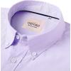 Alimens & Gentle Men’s Short Sleeve Oxford Shirt Regular Fit Button Down Collar Shirts with Pocket(Purple)