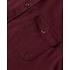 Alimens & Gentle Men’s Solid Flannel Shirt Work Long Sleeve Casual Button Down Shirts Outdoor Cotton Warm Shacket(Burgundy)