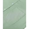 Alimens & Gentle Mens Solid Oxford Shirt Long Sleeve Dress Shirt Work Casual Button Down Shirts with Pocket(Bean Green)