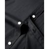 Alimens & Gentle Mens Solid Oxford Shirt Long Sleeve Dress Shirt Work Casual Button Down Shirts with Pocket(Black)