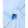 Alimens & Gentle Mens Solid Oxford Shirt Long Sleeve Dress Shirt Work Casual Button Down Shirts with Pocket(Blue)