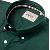 Alimens & Gentle Mens Solid Oxford Shirt Long Sleeve Dress Shirt Work Casual Button Down Shirts with Pocket(Dark Green)