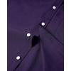 Alimens & Gentle Mens Solid Oxford Shirt Long Sleeve Dress Shirt Work Casual Button Down Shirts with Pocket(Dark Purple)