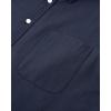 Alimens & Gentle Mens Solid Oxford Shirt Long Sleeve Dress Shirt Work Casual Button Down Shirts with Pocket(Navy Blue)