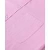 Alimens & Gentle Mens Solid Oxford Shirt Long Sleeve Dress Shirt Work Casual Button Down Shirts with Pocket(Pink)