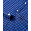 Alimens & Gentle Mens Solid Oxford Shirt Long Sleeve Dress Shirt Work Casual Button Down Shirts with Pocket(Plaid-blue Black)