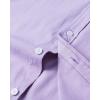 Alimens & Gentle Mens Solid Oxford Shirt Long Sleeve Dress Shirt Work Casual Button Down Shirts with Pocket(Purple)