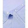 Alimens & Gentle Mens Solid Oxford Shirt Long Sleeve Dress Shirt Work Casual Button Down Shirts with Pocket(Striped-light Blue)