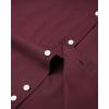 Alimens & Gentle Mens Solid Oxford Shirt Long Sleeve Dress Shirt Work Casual Button Down Shirts with Pocket(Wine Red)