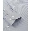 Alimens & Gentle Men’s Stripe Dress Shirts Transitional Weather Long Sleeve Casual Button Down Business Shirt Poplin Top(Light Gray)