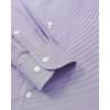 Alimens & Gentle Men’s Stripe Dress Shirts Transitional Weather Long Sleeve Casual Button Down Business Shirt Poplin Top(Purple)