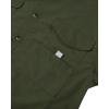 Alimens & Gentle Short Sleeve Fishing Shirt Wicking Fabric Sun Protection Casual Button Down Shirts(Army Green)