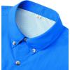 Alimens & Gentle Short Sleeve Fishing Shirt Wicking Fabric Sun Protection Casual Button Down Shirts(Bright Blue)