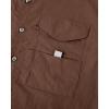 Alimens & Gentle Short Sleeve Fishing Shirt Wicking Fabric Sun Protection Casual Button Down Shirts(Brown)