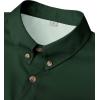 Alimens & Gentle Short Sleeve Fishing Shirt Wicking Fabric Sun Protection Casual Button Down Shirts(Dark Green)