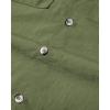 Alimens & Gentle Short Sleeve Fishing Shirt Wicking Fabric Sun Protection Casual Button Down Shirts(Grass Green)