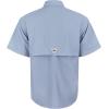 Alimens & Gentle Short Sleeve Fishing Shirt Wicking Fabric Sun Protection Casual Button Down Shirts(Grayish Blue)